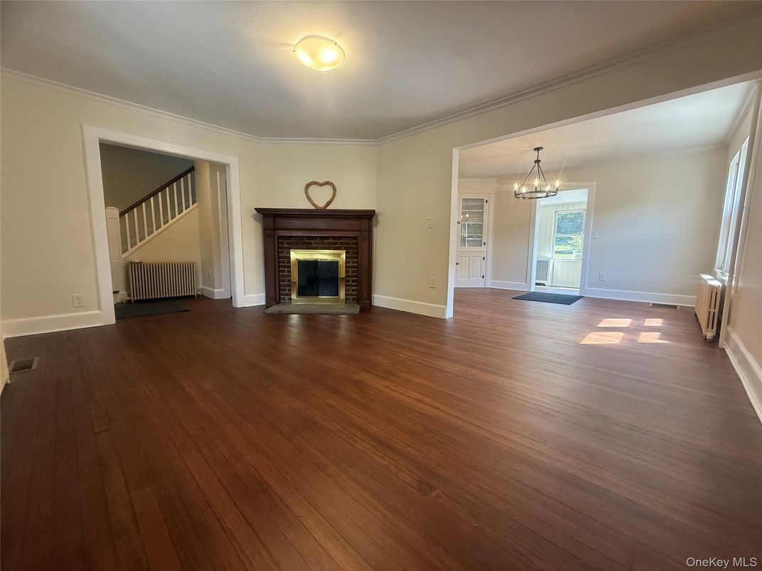 Empty room, Fireplace, Interior, Wood Texture Flooring