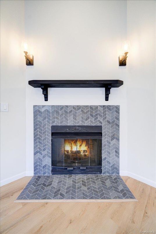 Fireplace, Interior, Wood Texture Flooring