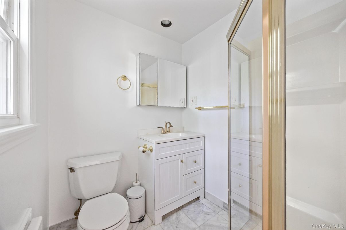 Bathroom, Glass Shower, Interior, Marble, Recessed Lighting