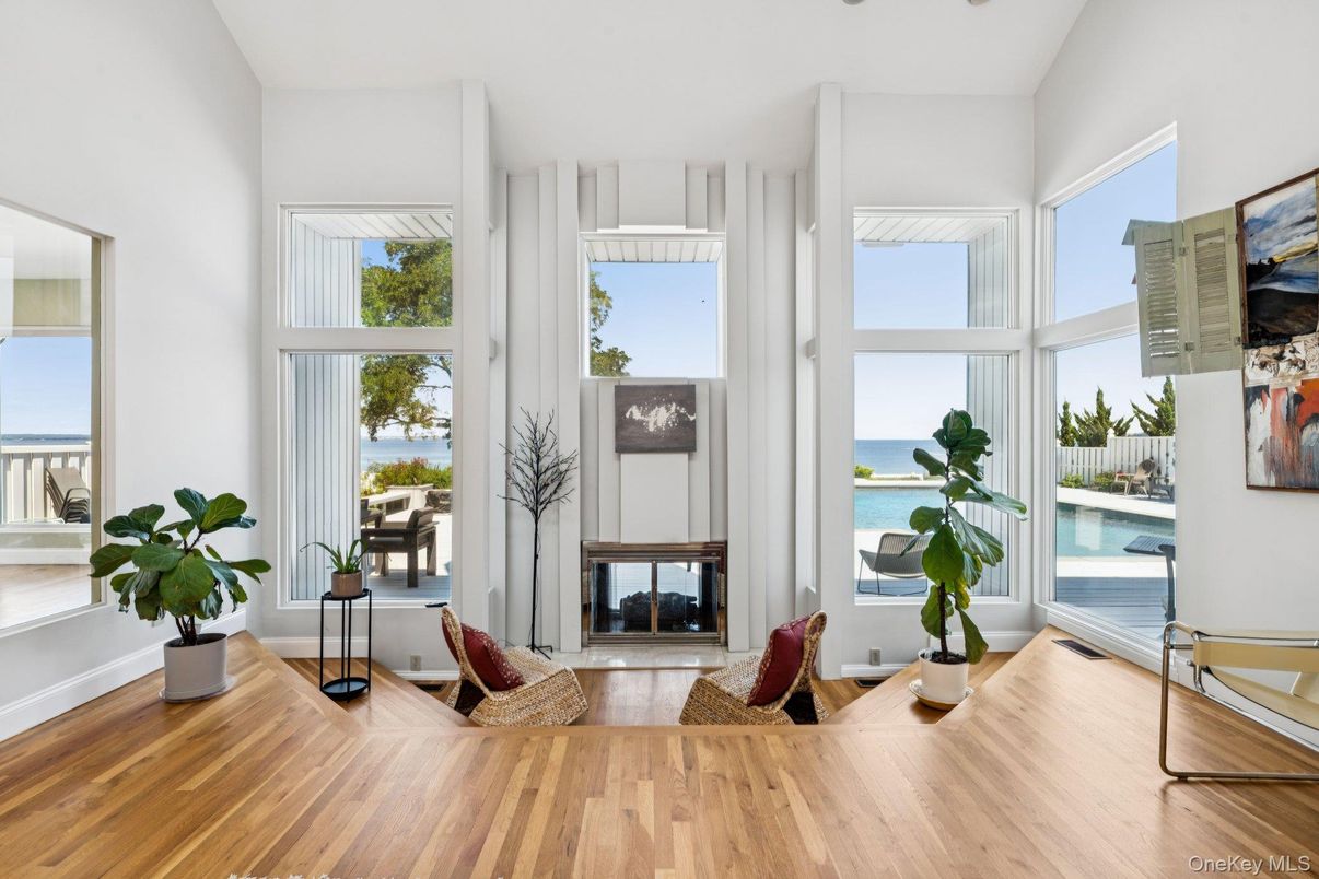 Fireplace, Interior, Water, Wood Texture Flooring