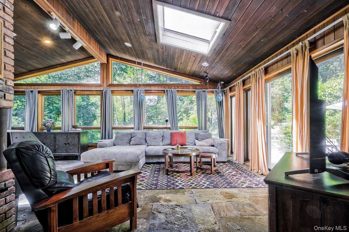 Interior, Living room, Sun Room, Wooden Ceilings