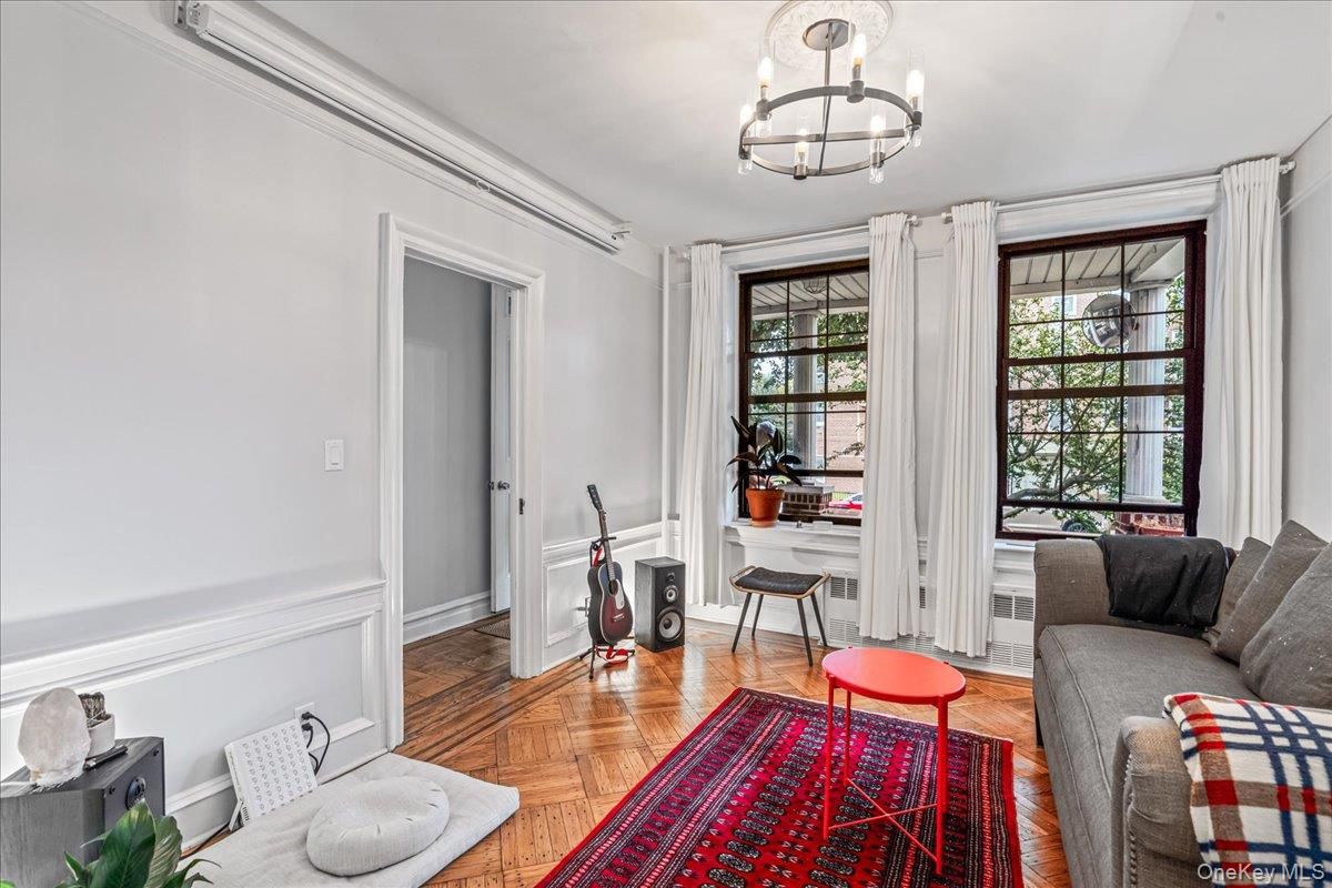 Chandelier, Home Office, Interior, Wood Texture Flooring