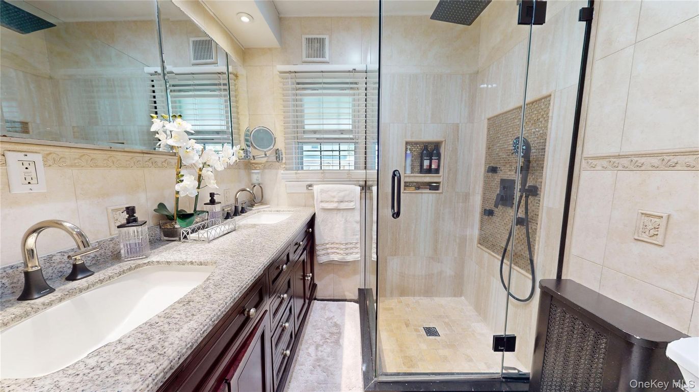Bathroom, Dual Sink Vanities, Glass Shower, Interior