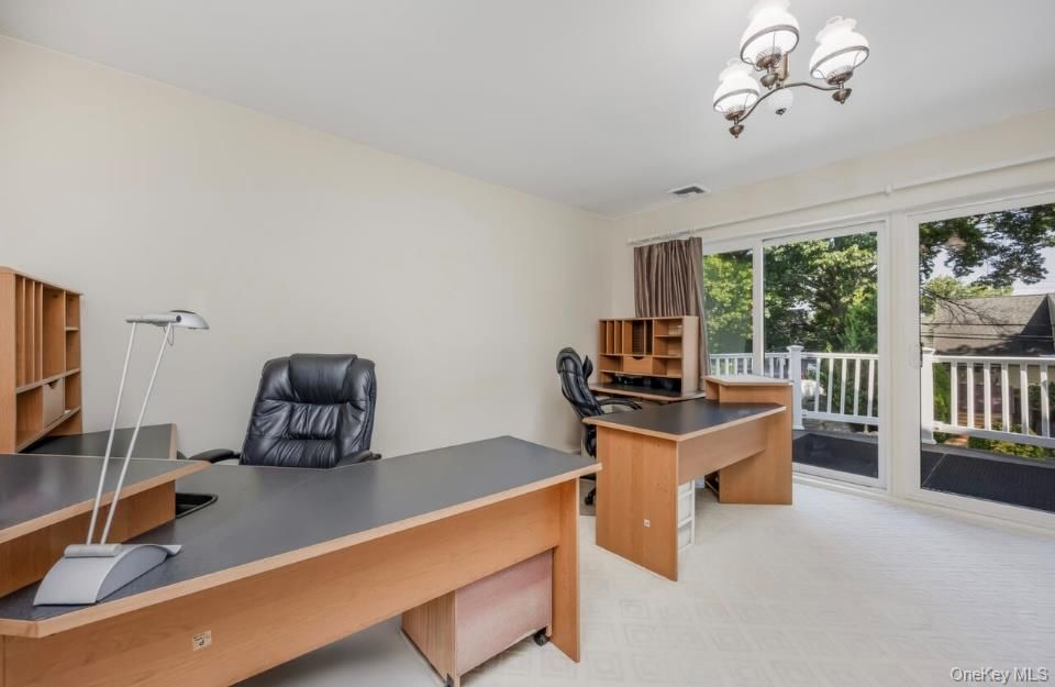 Chandelier, Home Office, Interior