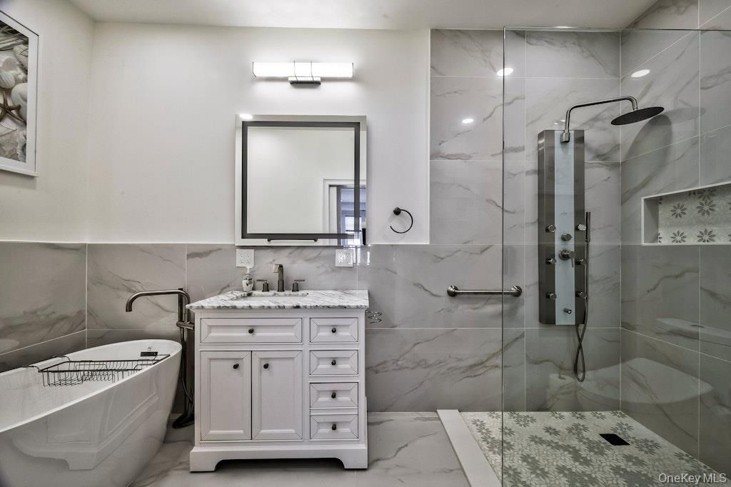 Bathroom, Glass Shower, Interior, Marble, Marble Walls