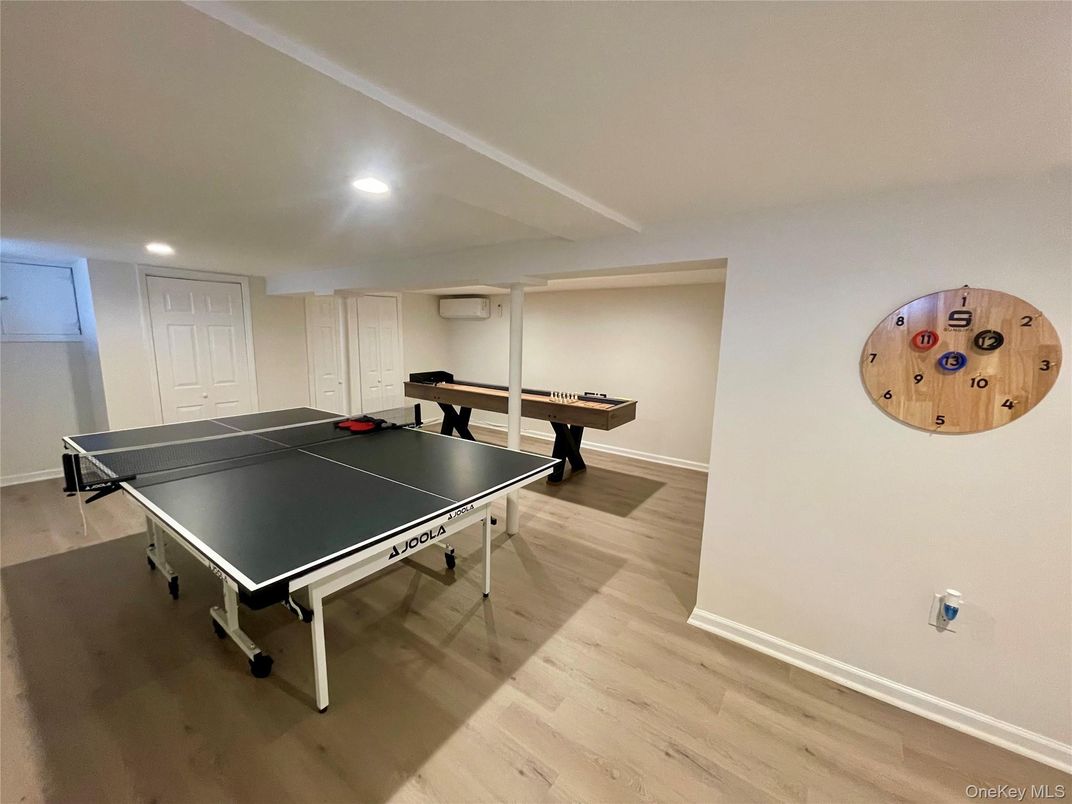 Game Room, Interior, Recessed Lighting, Wood Texture Flooring