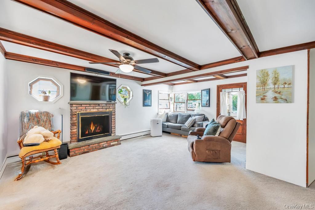 Fireplace, Interior, Living room, Wooden Beams