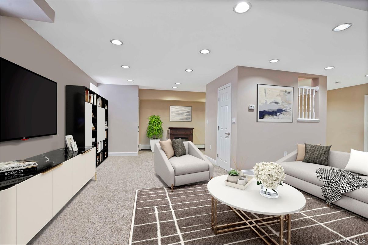 Interior, Living room, Recessed Lighting