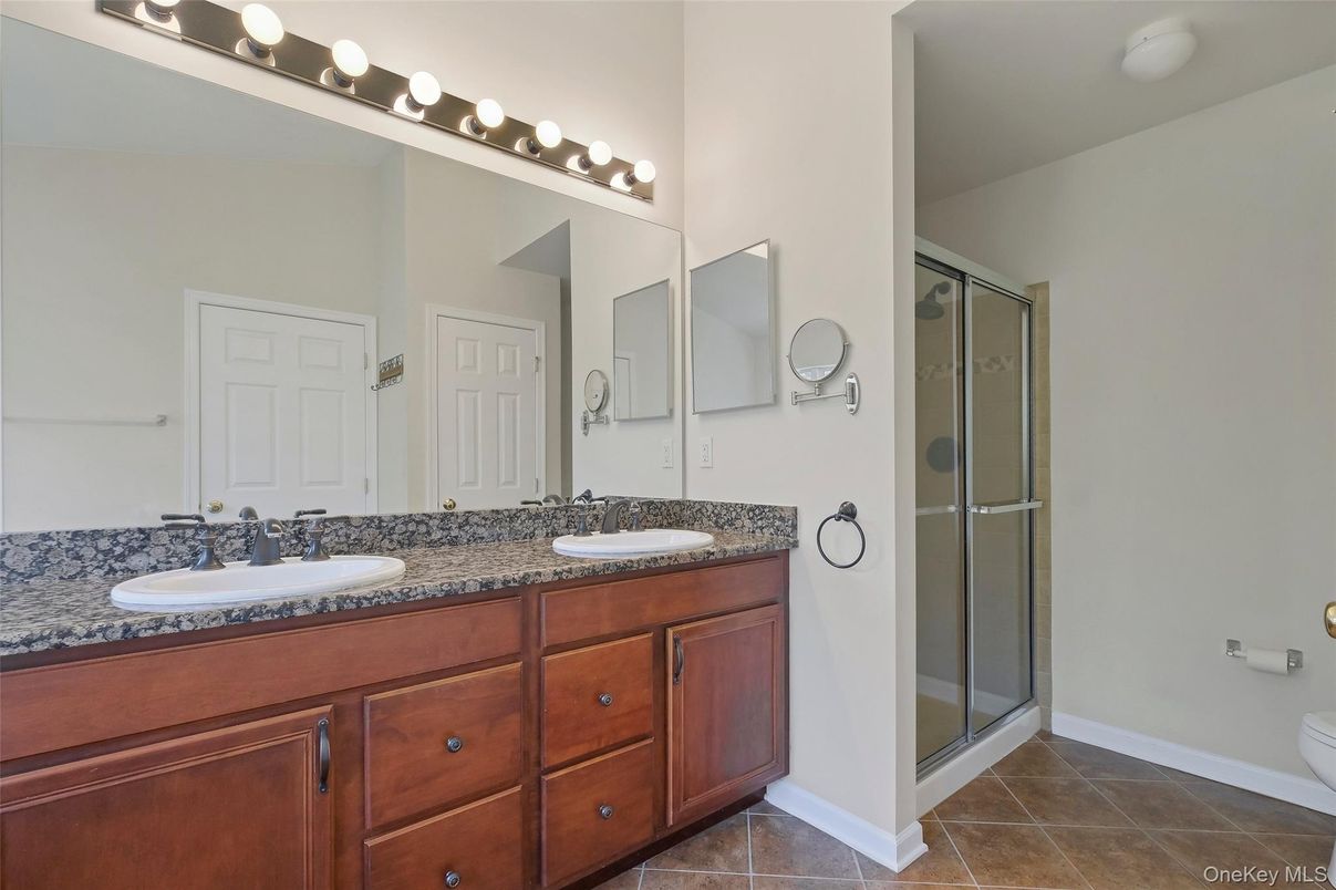 Bathroom, Dual Sink Vanities, Glass Shower, Interior