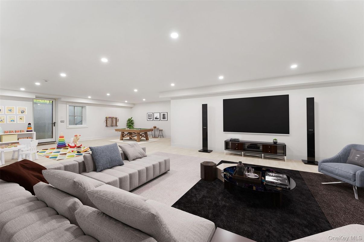 Game Room, Interior, Living room, Recessed Lighting