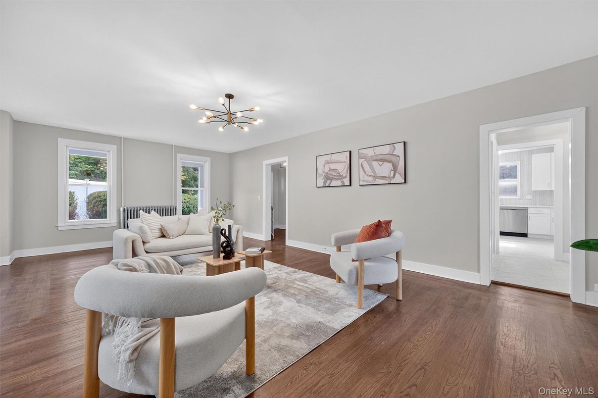 Interior, Living room, Pendant Lights, Wood Texture Flooring