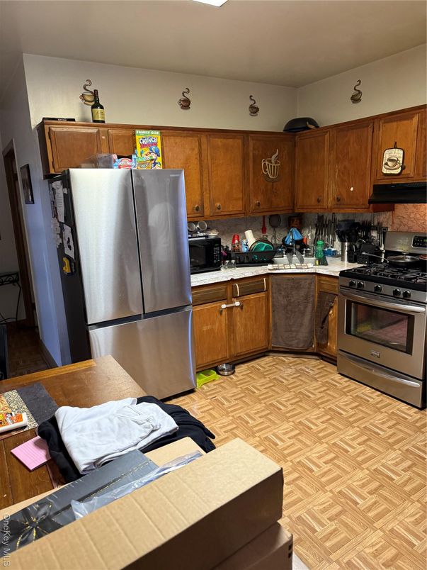 Interior, Kitchen, Wood Texture Flooring