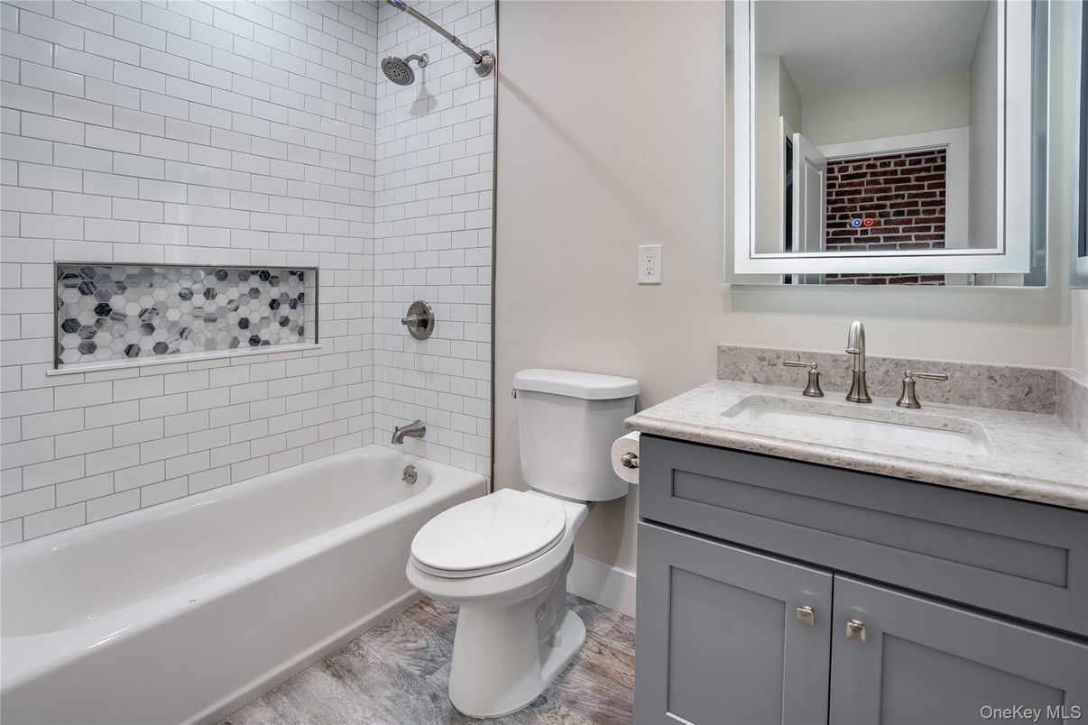 Bathroom, Interior, Wood Texture Flooring