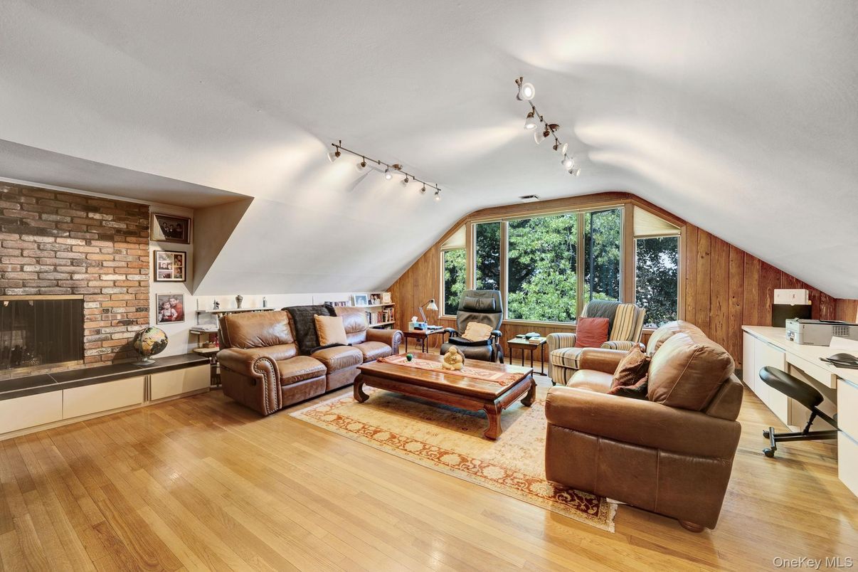 Fireplace, Interior, Living room, Stone Walls, Wood Texture Flooring, Wooden Walls