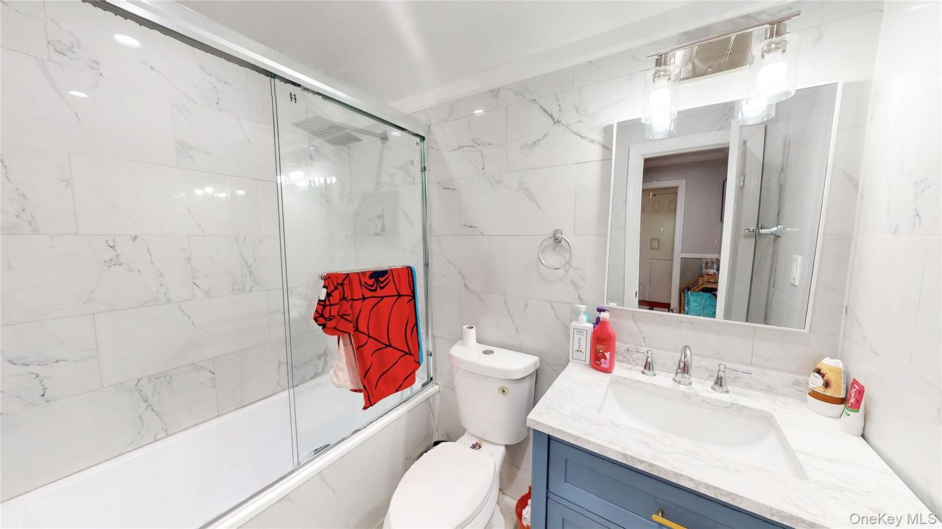 Bathroom, Glass Shower, Interior, Marble Walls, Recessed Lighting