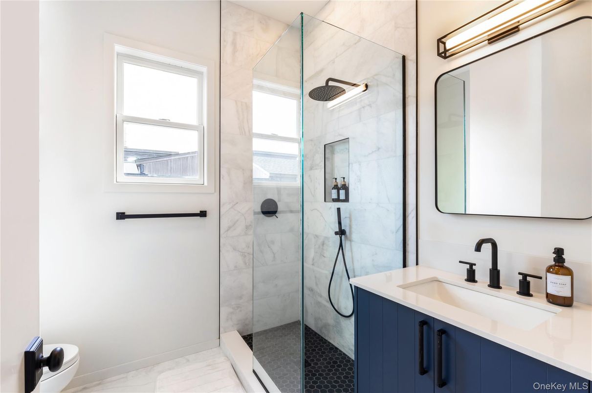 Bathroom, Glass Shower, Interior, Marble, Marble Walls