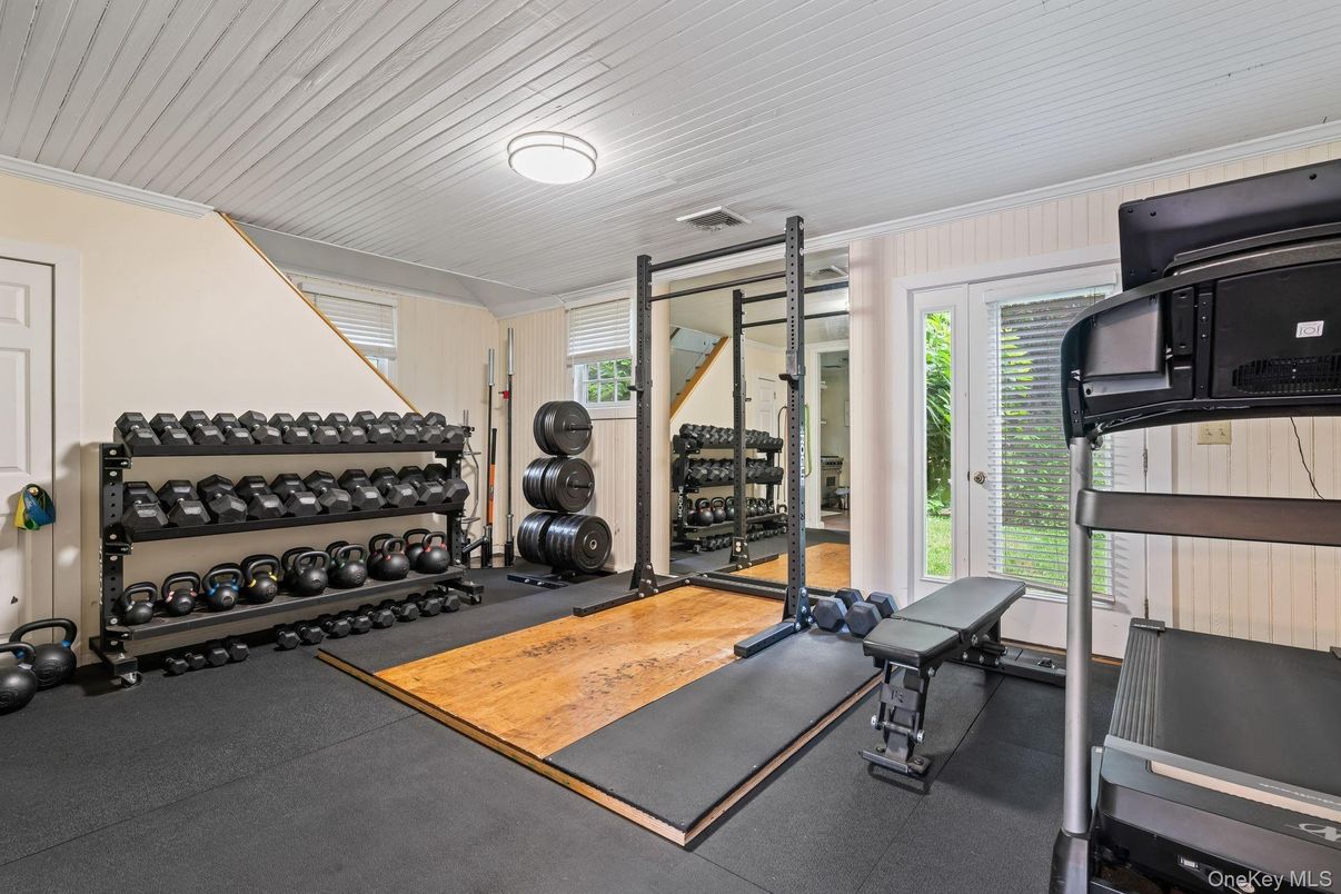 Fitness Equipment, Interior, Wood Texture Flooring