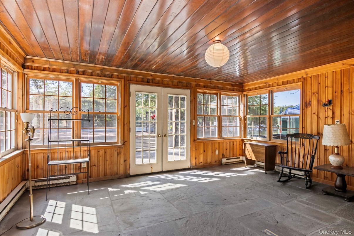 Interior, Sun Room, Wooden Ceilings, Wooden Walls