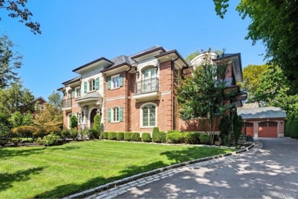 Attached, Backyard, Exterior, Facade, Brick Facade, French Provincial