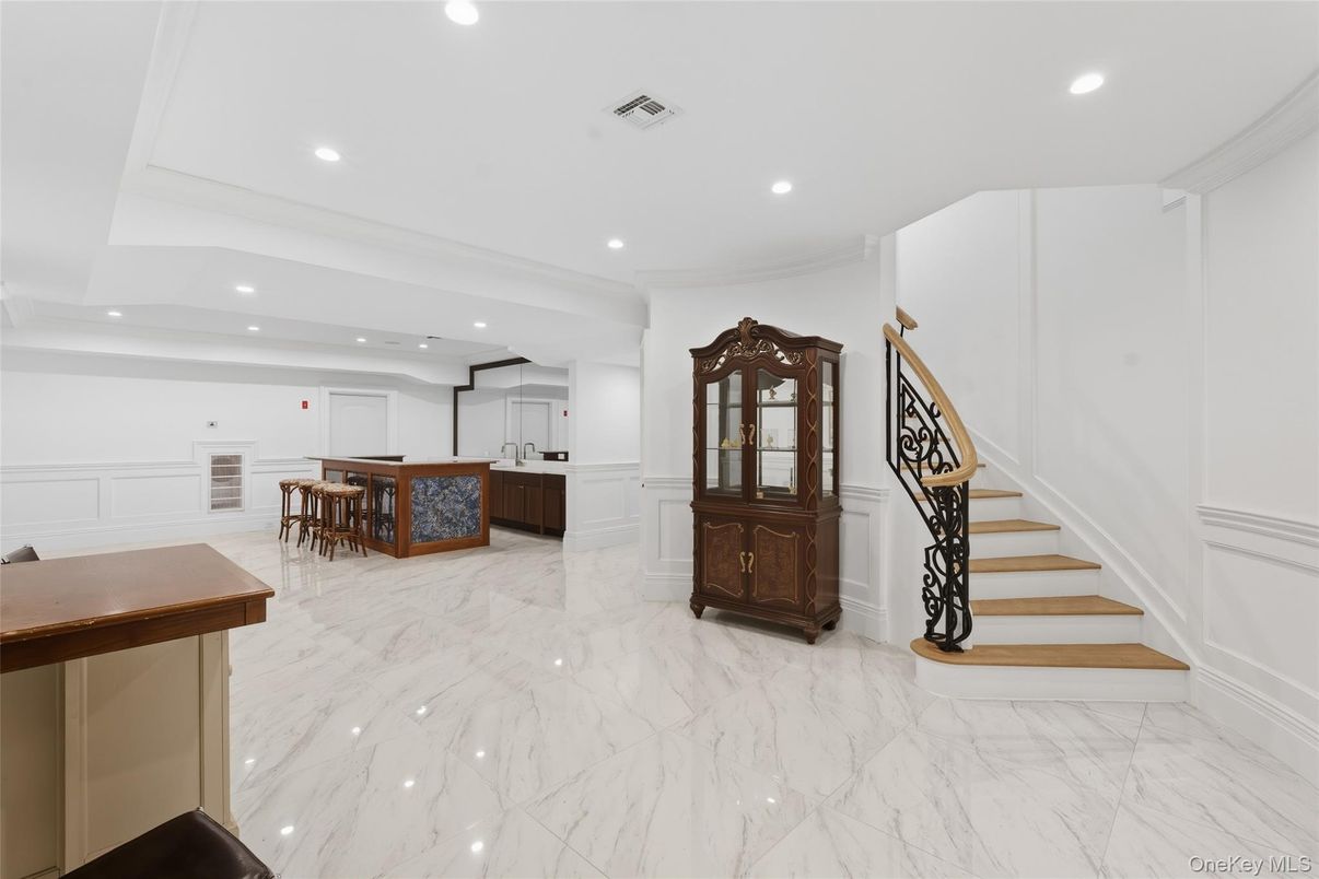 Dining room, Interior, Kitchen, Marble, Recessed Lighting