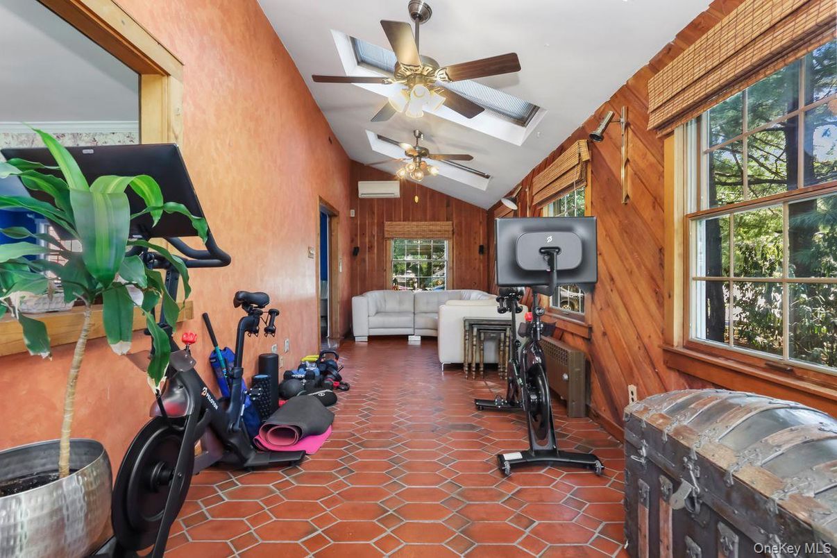Fitness Equipment, Interior, Wooden Walls