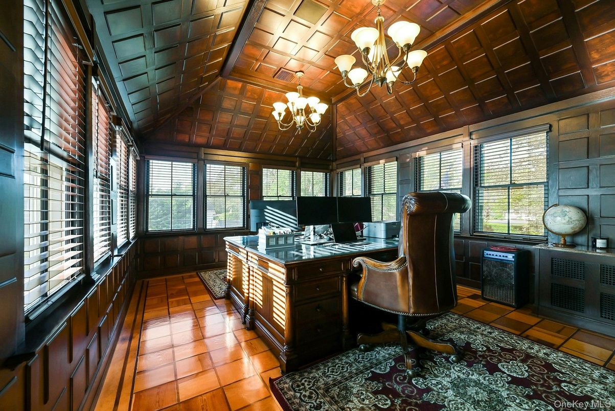 Chandelier, Home Office, Interior