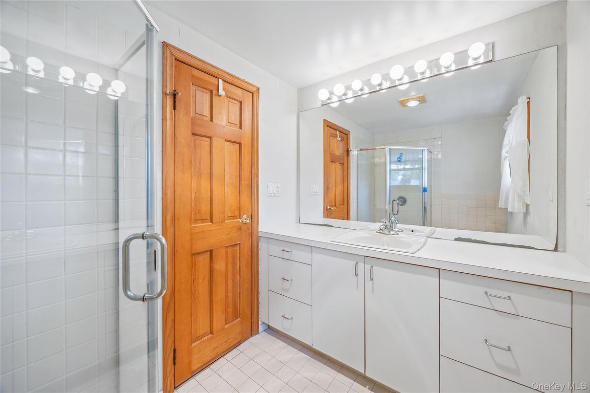 Bathroom, Dual Sink Vanities, Glass Shower, Interior