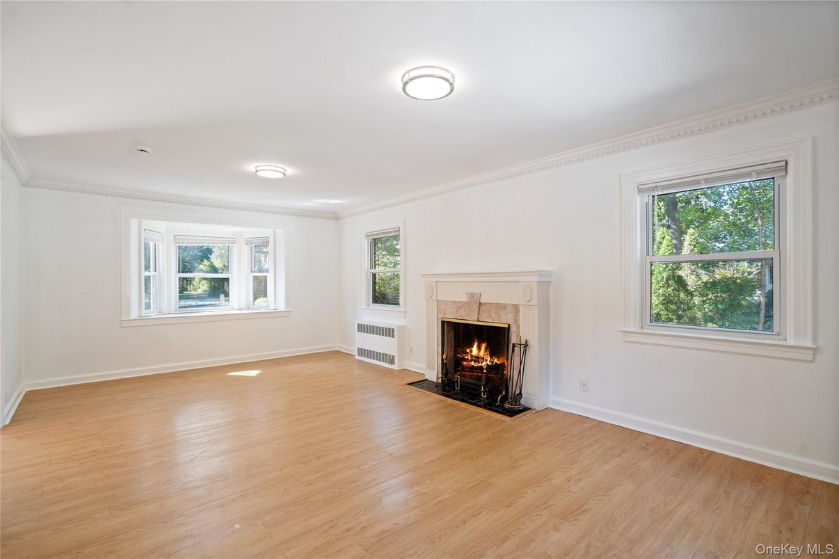 Empty room, Fireplace, Interior, Wood Texture Flooring