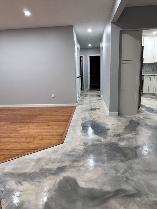 Interior, Marble, Recessed Lighting, Wood Texture Flooring