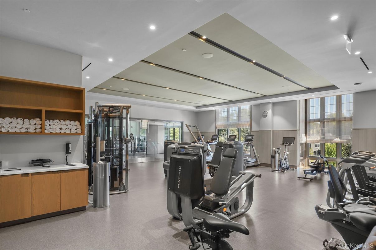 Fitness Equipment, Gym, Interior, Recessed Lighting