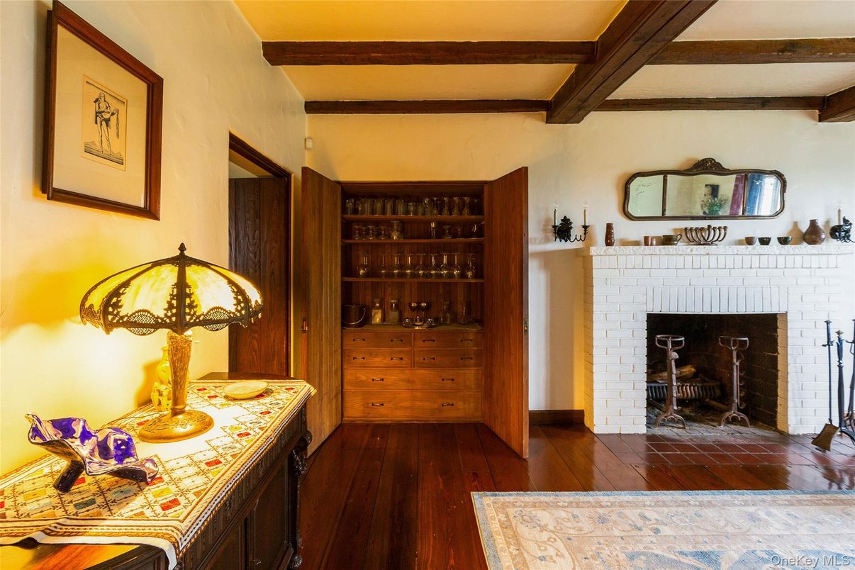 Fireplace, Interior, Wooden Beams, Wood Texture Flooring