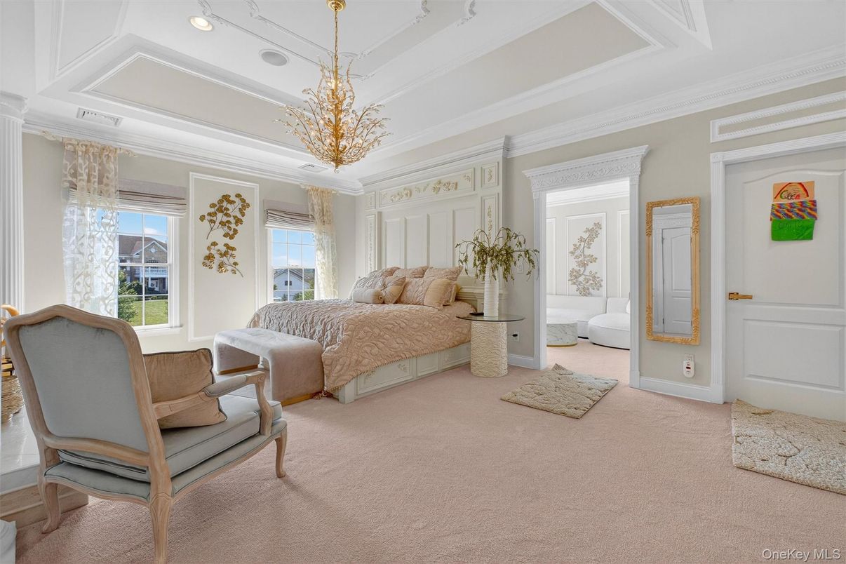 Bedroom, Chandelier, Interior, Pendant Lights, Recessed Lighting