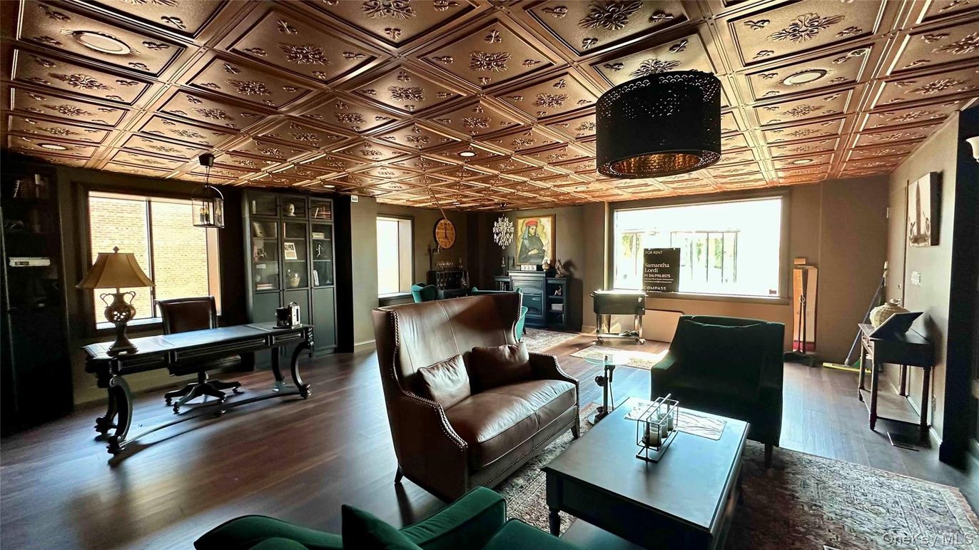 Home Office, Interior, Living room, Pendant Lights, Wood Texture Flooring