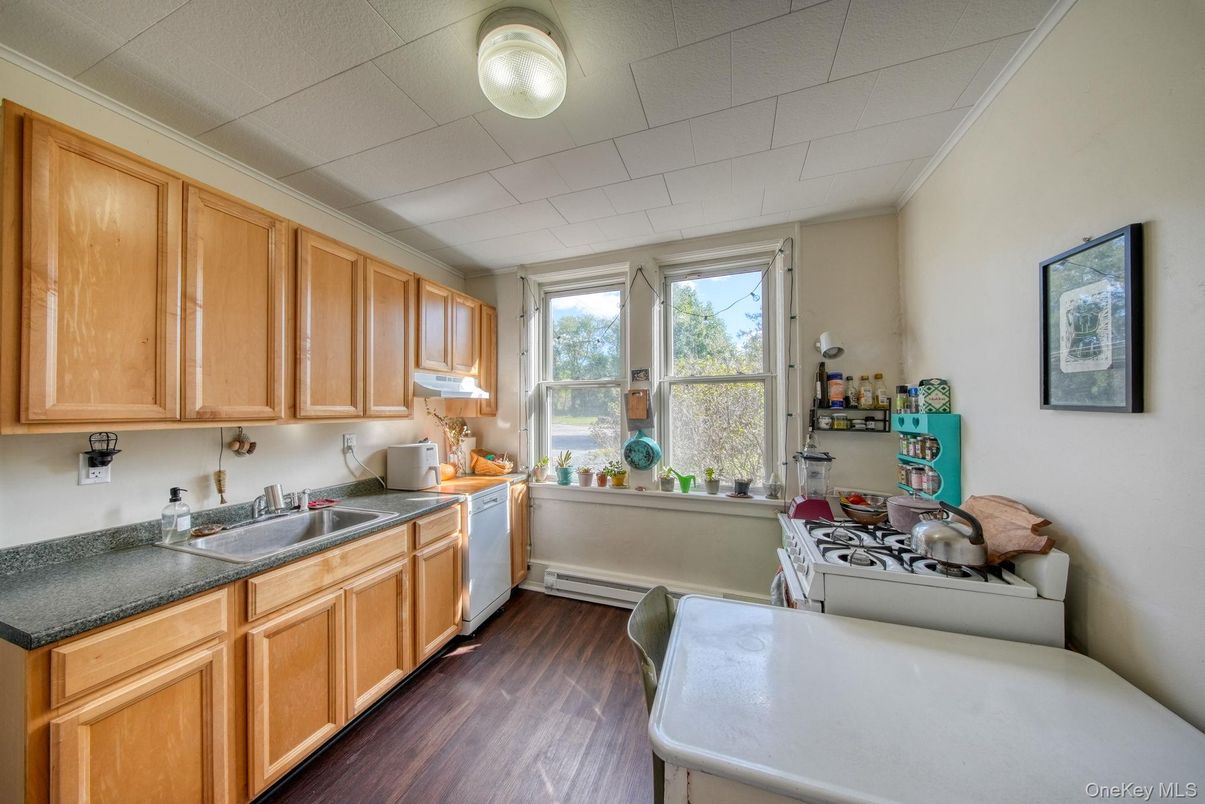 Interior, Kitchen, Wood Texture Flooring