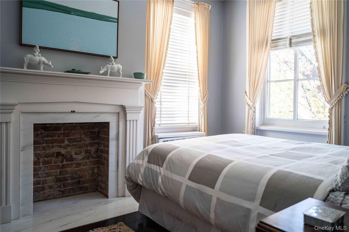 Bedroom, Fireplace, Interior