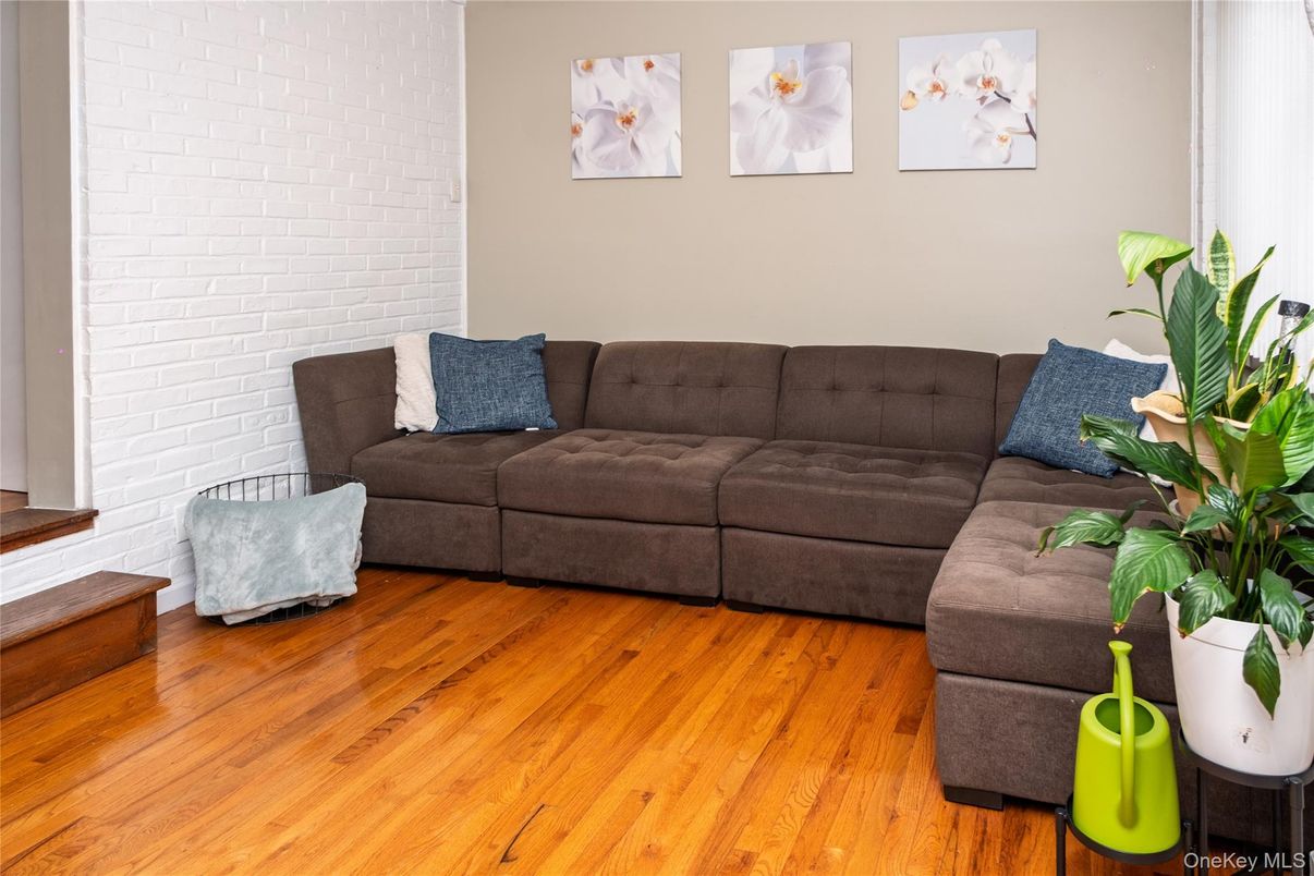 Interior, Living room, Stone Walls, Wood Texture Flooring