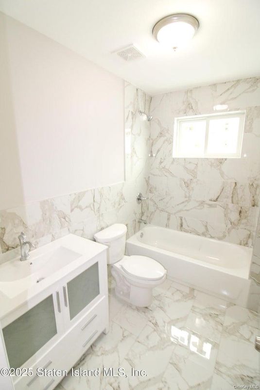 Bathroom, Dual Sink Vanities, Interior, Marble, Marble Walls
