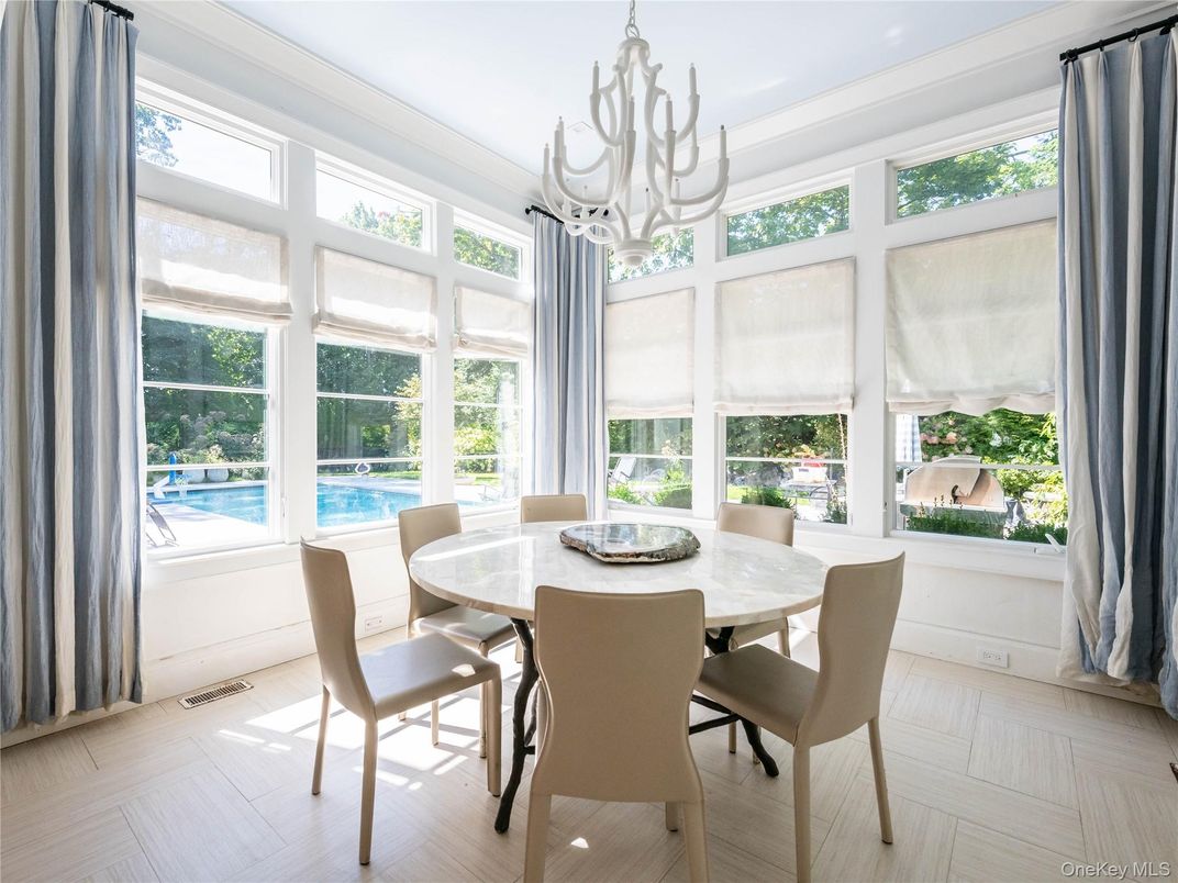 Chandelier, Dining room, Interior, Sun Room, Wood Texture Flooring