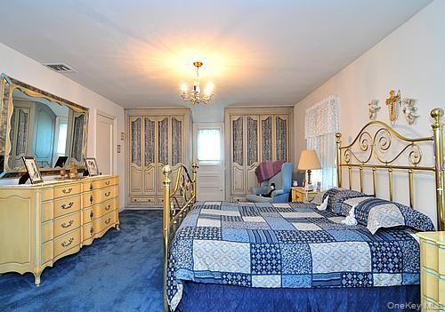 Bedroom, Chandelier, Interior