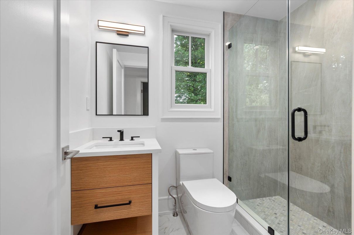 Bathroom, Glass Shower, Interior, Marble