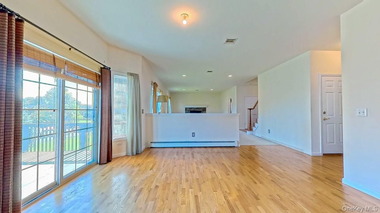 Empty room, Interior, Kitchen, Recessed Lighting, Wood Texture Flooring