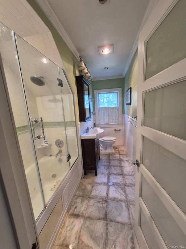 Bathroom, Glass Shower, Interior, Marble