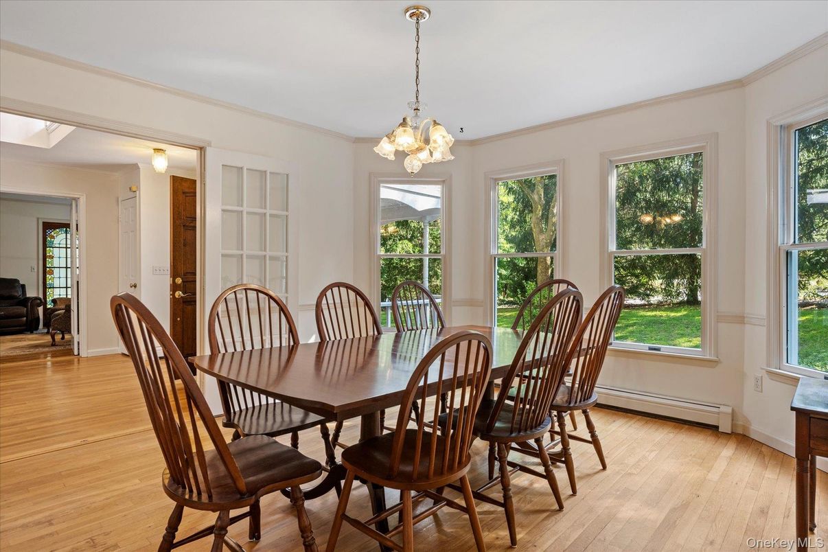 Chandelier, Dining room, Interior, Pendant Lights, Wood Texture Flooring