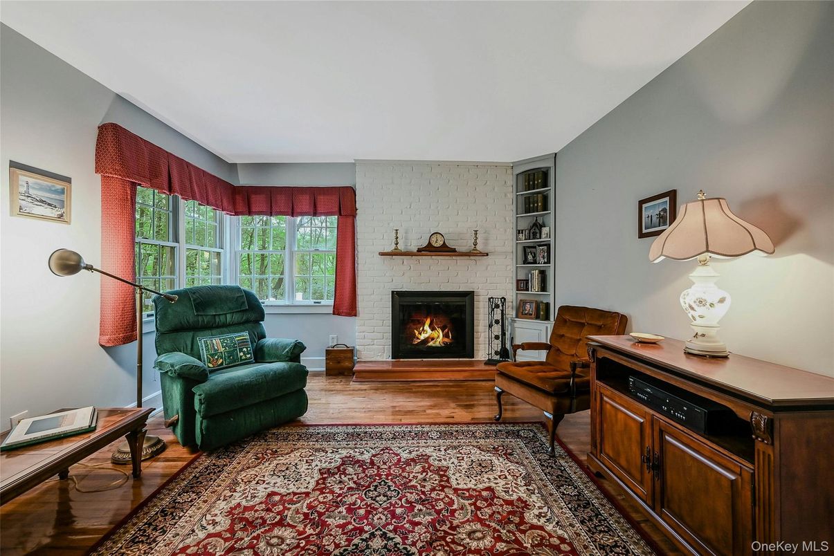 Fireplace, Interior, Stone Walls, Wood Texture Flooring