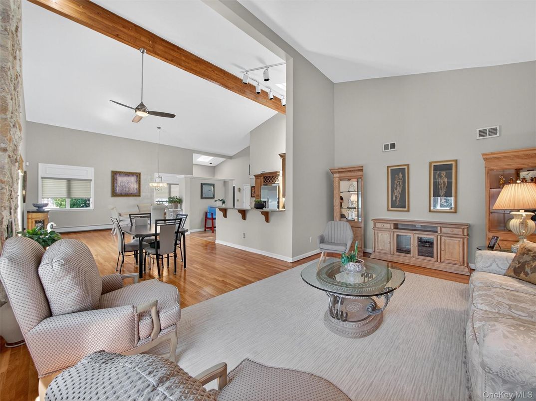 Dining room, Interior, Living room, Pendant Lights, Wood Texture Flooring