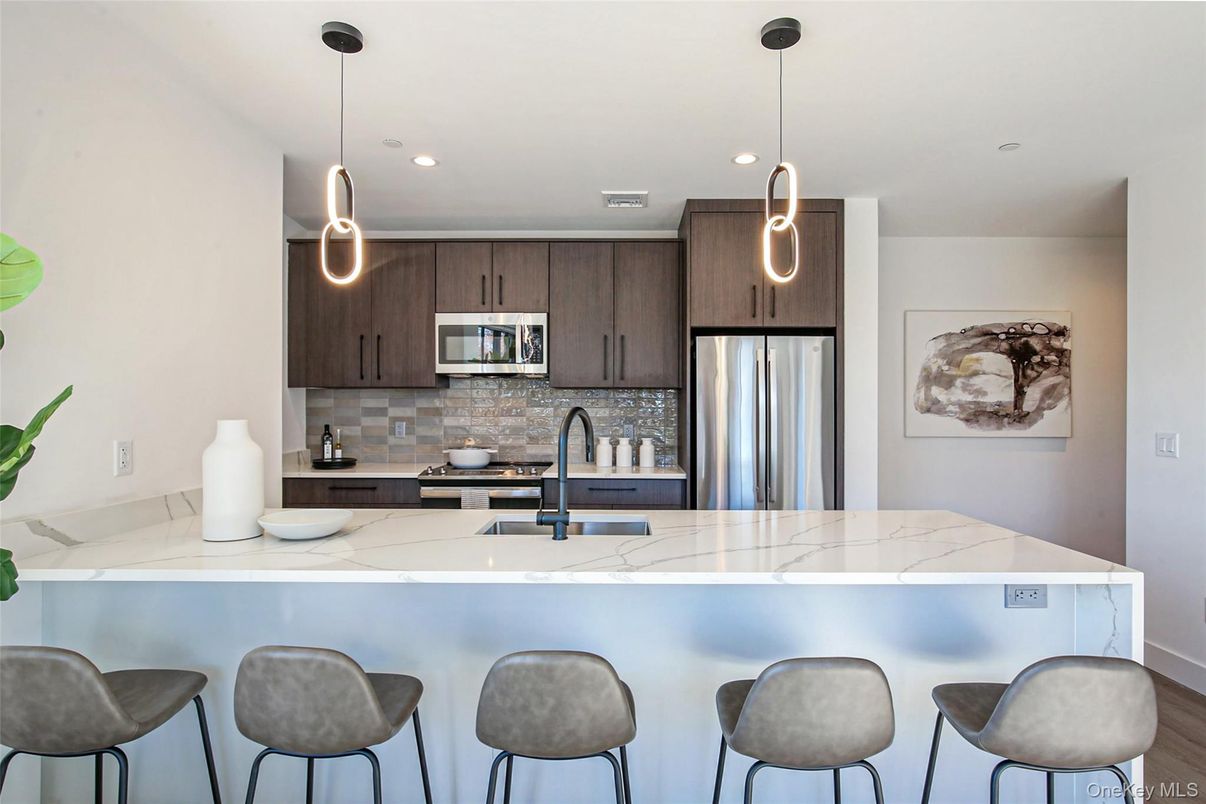 Interior, Kitchen, Pendant Lights, Recessed Lighting, Stainless Steel Appliances