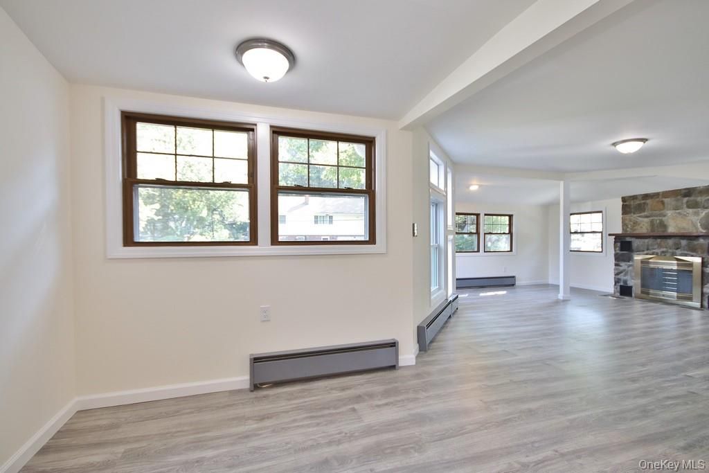 Empty room, Fireplace, Interior, Wood Texture Flooring