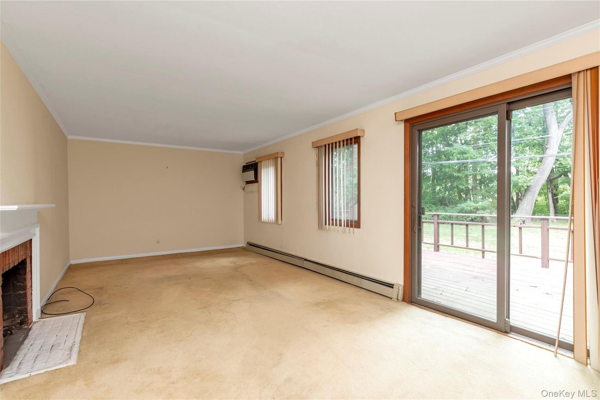 Empty room, Fireplace, Interior