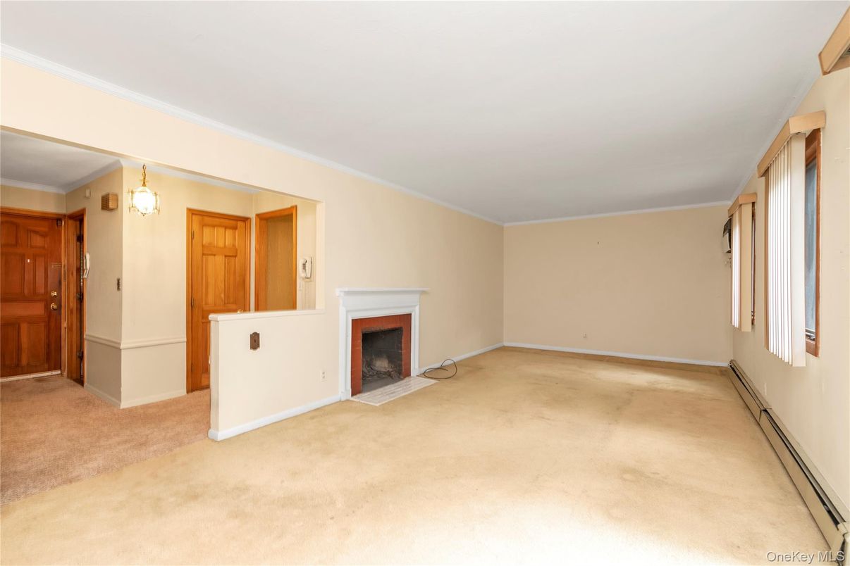 Empty room, Fireplace, Interior