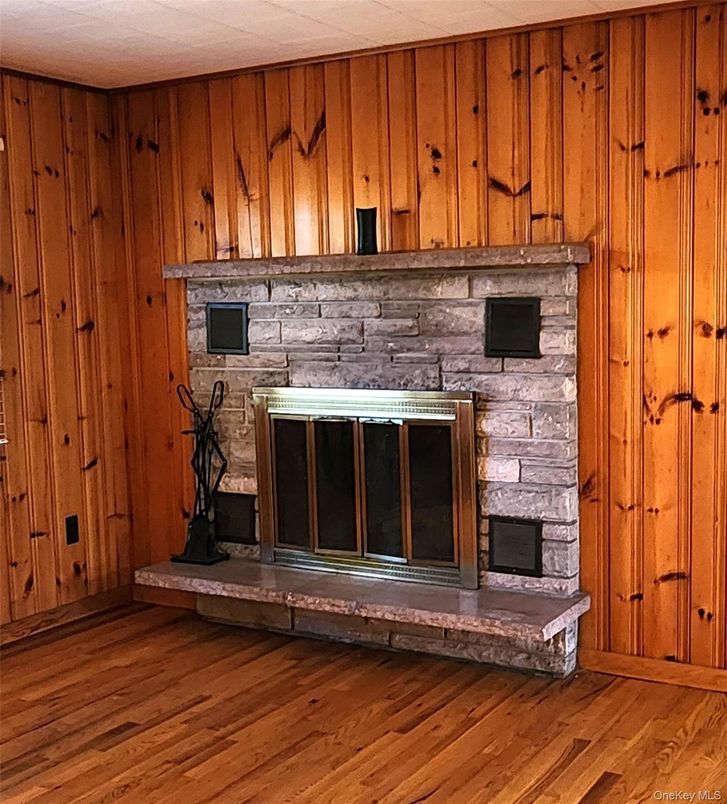 Fireplace, Interior, Wood Texture Flooring, Wooden Walls